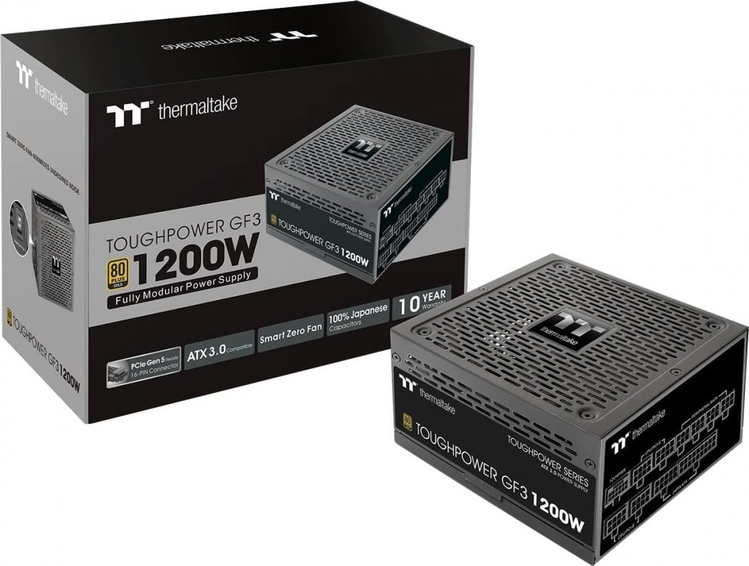 Thermaltake Toughpower GF3 PS-TPD-1200FNFAGE-4 Power Supply, 1200W, ATX 3.0 - Thumbnail 3