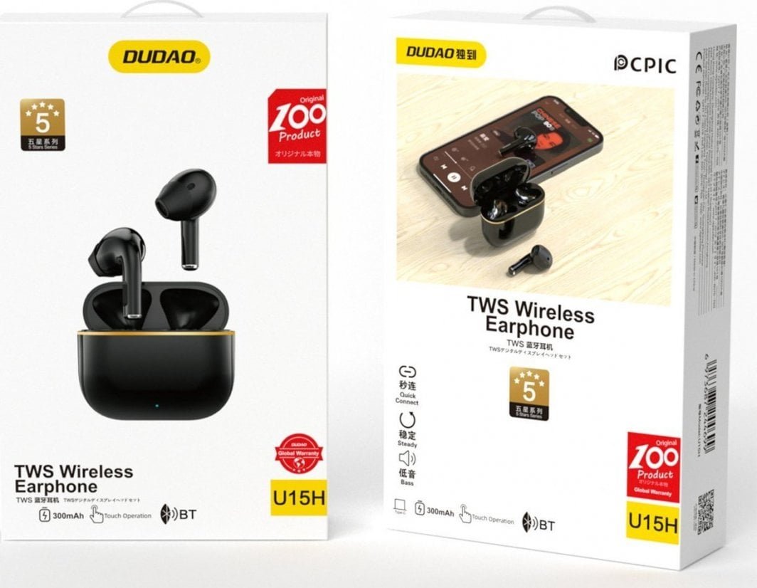 Dudao U15H Earbuds, Black, Wireless - Thumbnail 5