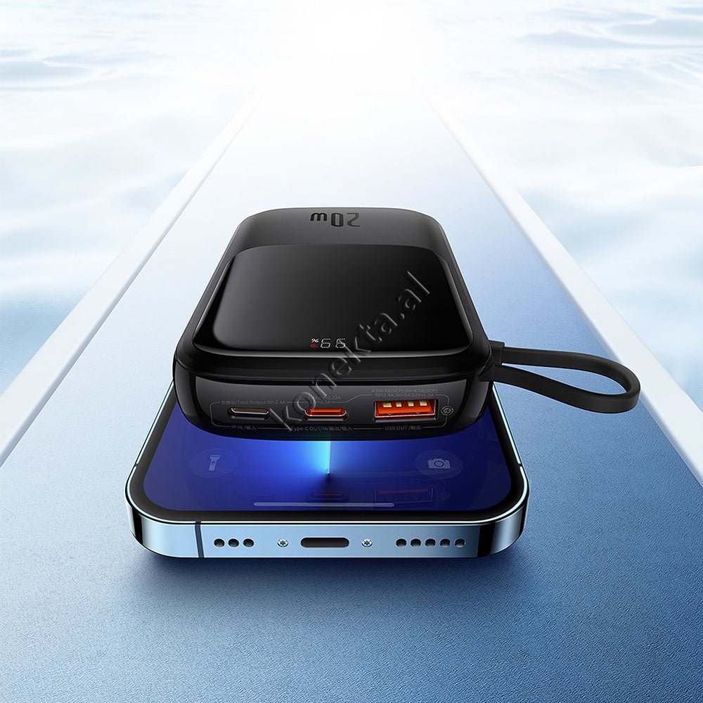 Baseus 20W 10000mAh External Battery, Black, With 2 Ports and Lightning Cable - Thumbnail 11
