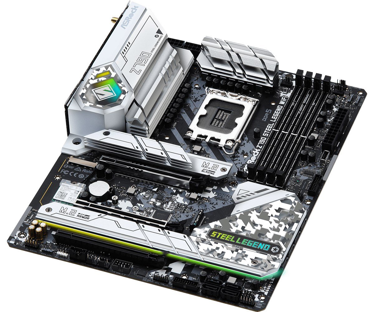 Asrock Z790 Steel Legend WiFi Intel Z790 LGA 1700 ATX Motherboard - Thumbnail 3
