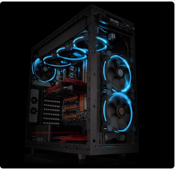 Thermaltake Riing LED Fan, 140 mm, Blue - Thumbnail 4