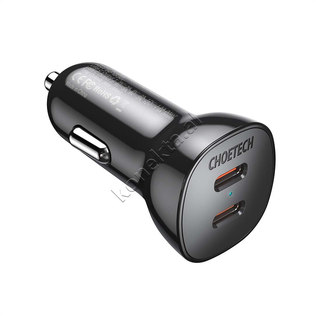 Choetech 40W Charger, 2 Port Type-C - Image 1