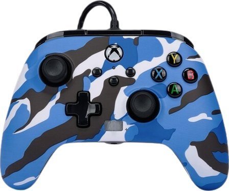 PowerA Xbox Enhanced Camo Controller, Wired, Blue - Image 1
