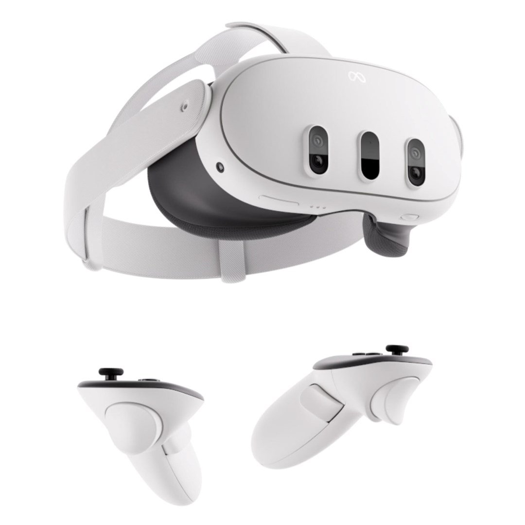 Meta Quest 3 VR Headset, 128GB, White - Image 1