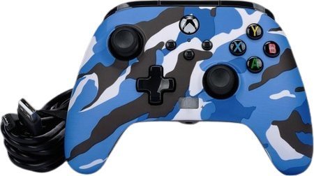 PowerA Xbox Enhanced Camo Controller, Wired, Blue - Thumbnail 7