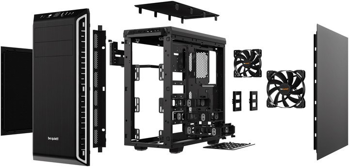Be quiet! Pure Base 600 Case, Black / Silver - Thumbnail 6