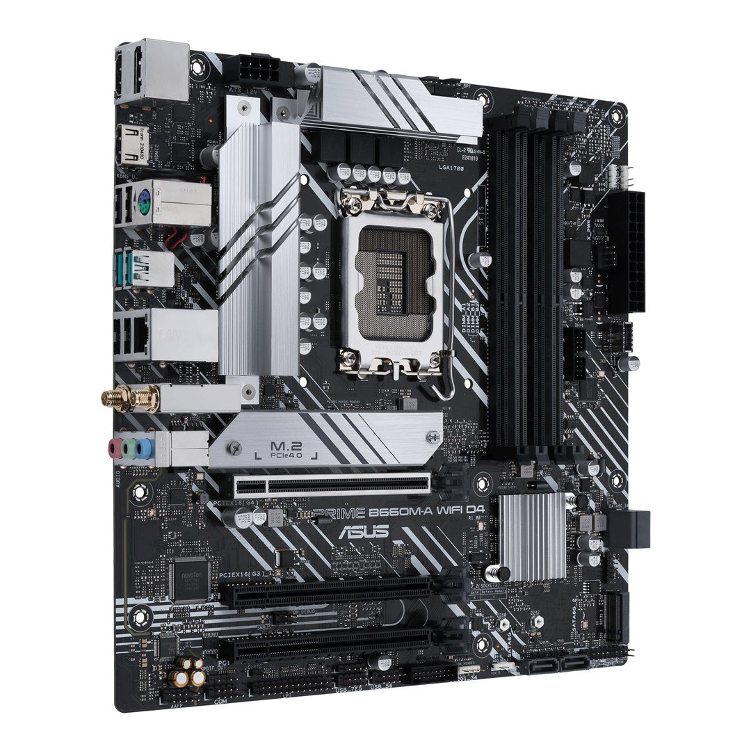 ASUS PRIME B660M-A WiFi D4 Intel B660 LGA 1700 Micro ATX Motherboard - Thumbnail 2