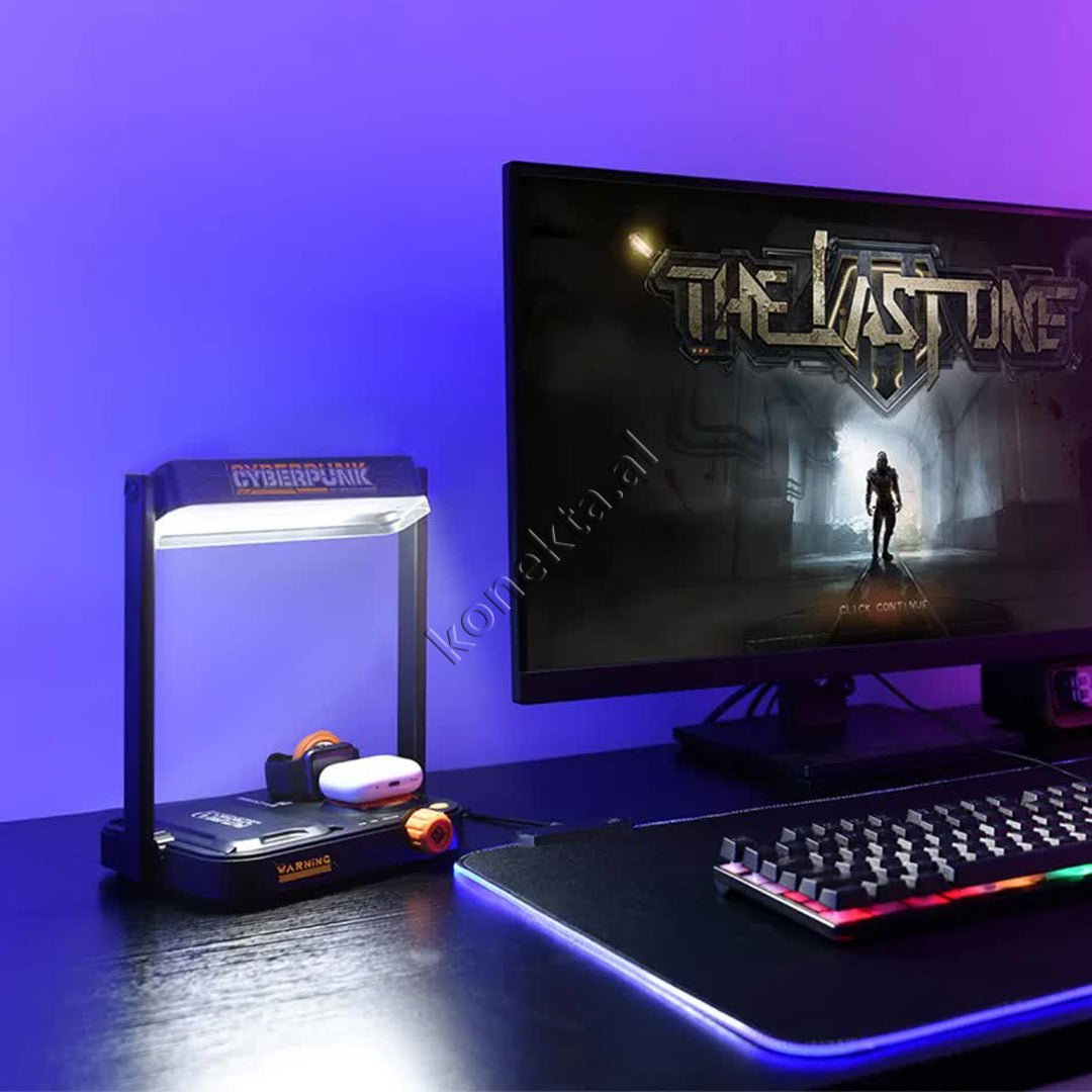 Cyberpunk Wireless Charger, Black - Thumbnail 3