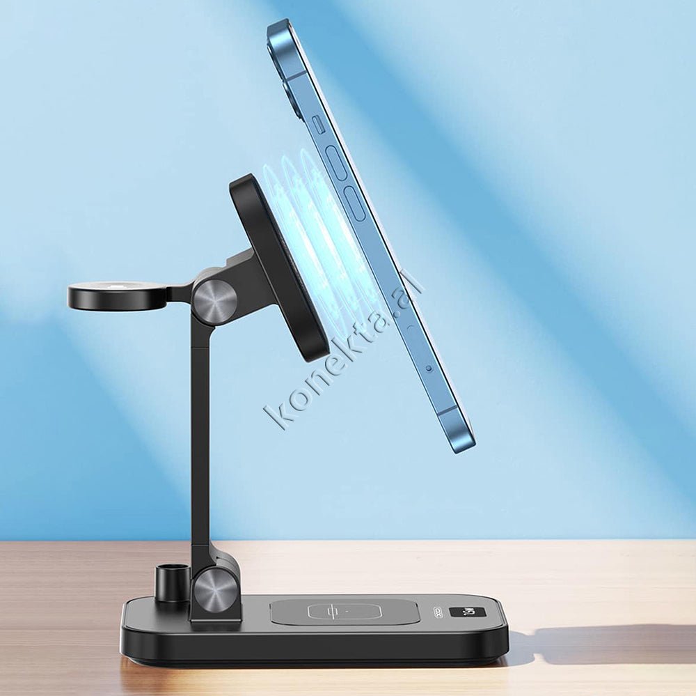 XO MagSafe Wireless Charging Stand, Black - Thumbnail 4