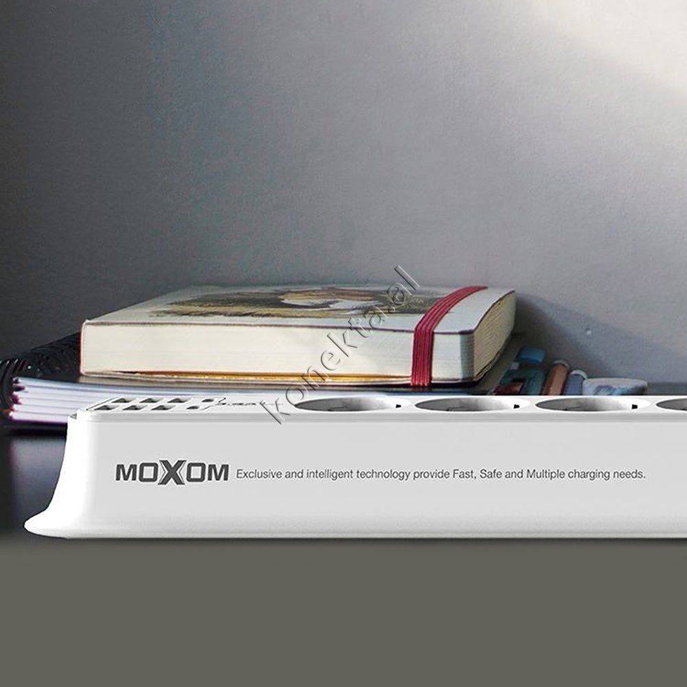 MOXOM Multiprize 4 Vendeshe Me 6 Porta USB Dhe 2 Type-C Me Njohje Inteligjente E Karikim Te Shpejte - Thumbnail 6