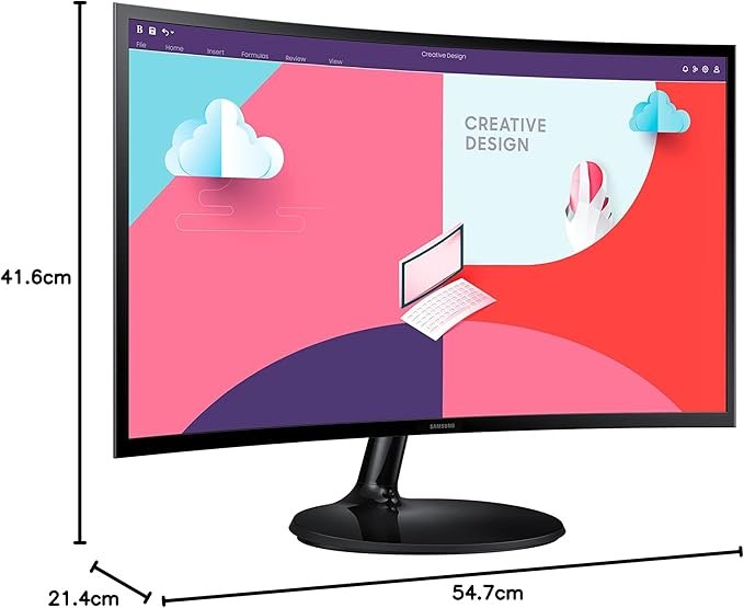 Samsung S36C Curved Monitor, 24" FHD, 75Hz - Thumbnail 4