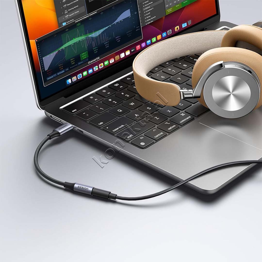 UGreen Type-C to Aux 3.5mm Adapter, Grey - Thumbnail 4