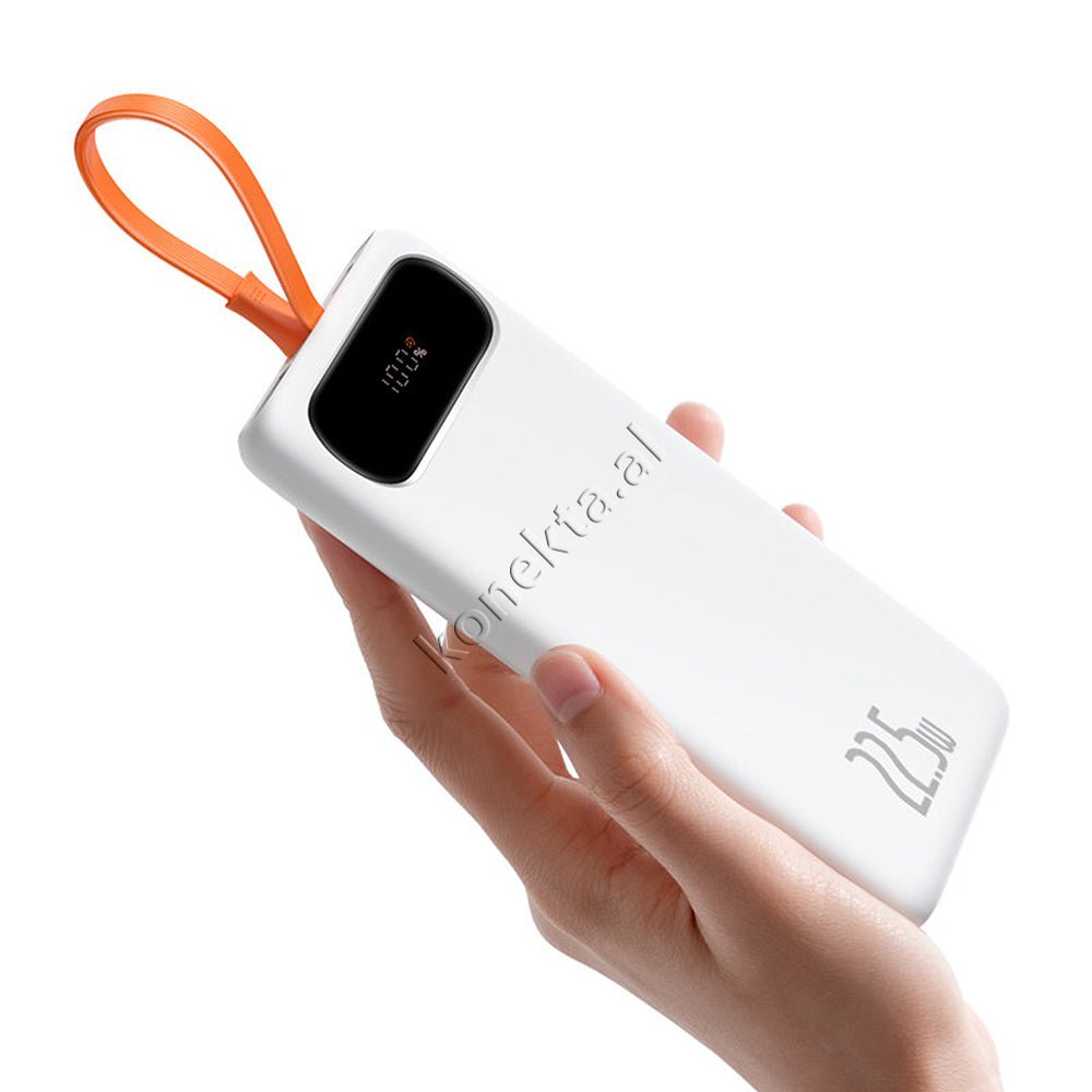 Baseus Battery, 10000mAh & 20000mAh, Black / White, 2 Ports and 1 Type-C Cable - Thumbnail 9