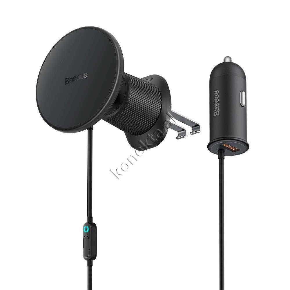 Baseus Mbajtese Celuari Per Makine Me Karikim Wireless Dhe Porte USB - Thumbnail 18