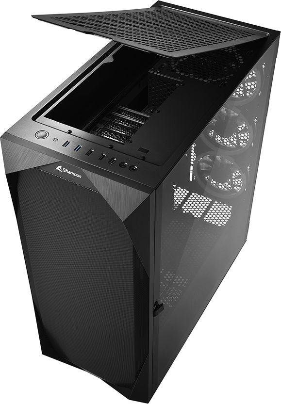 Sharkoon REV300 ARGB Case, Black, Full Tower - Thumbnail 7