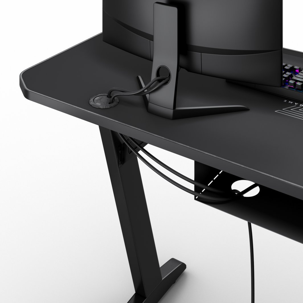 SENSE7 Classic Desk, 140cm x 60cm, Black - Thumbnail 11