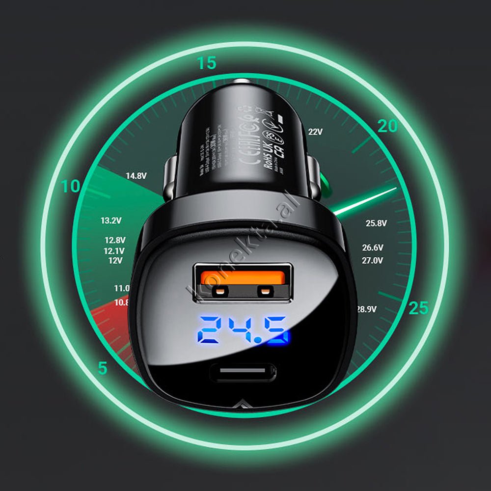 AceFast Car Charger 66W with USB and Type-C Ports - Thumbnail 12