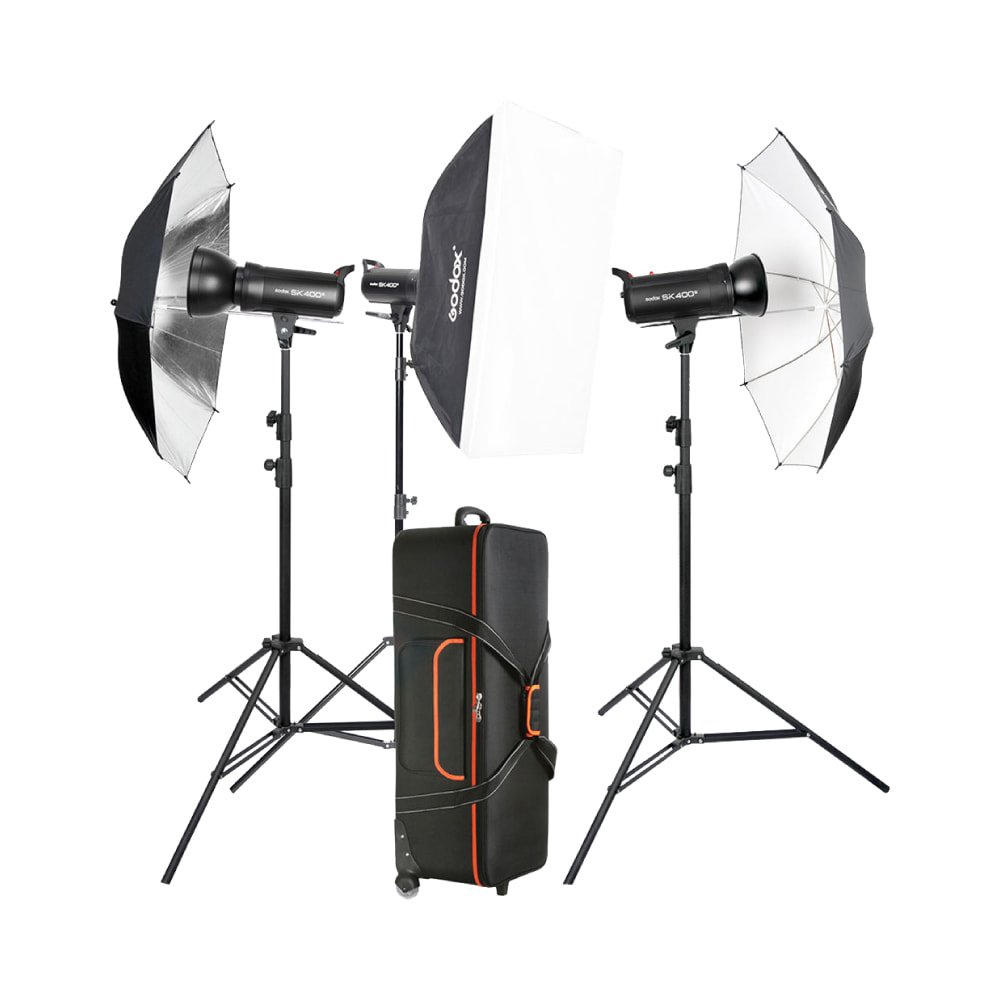 Godox SK400II Studio Flash Monolight (3-Light Kit) - Image 1