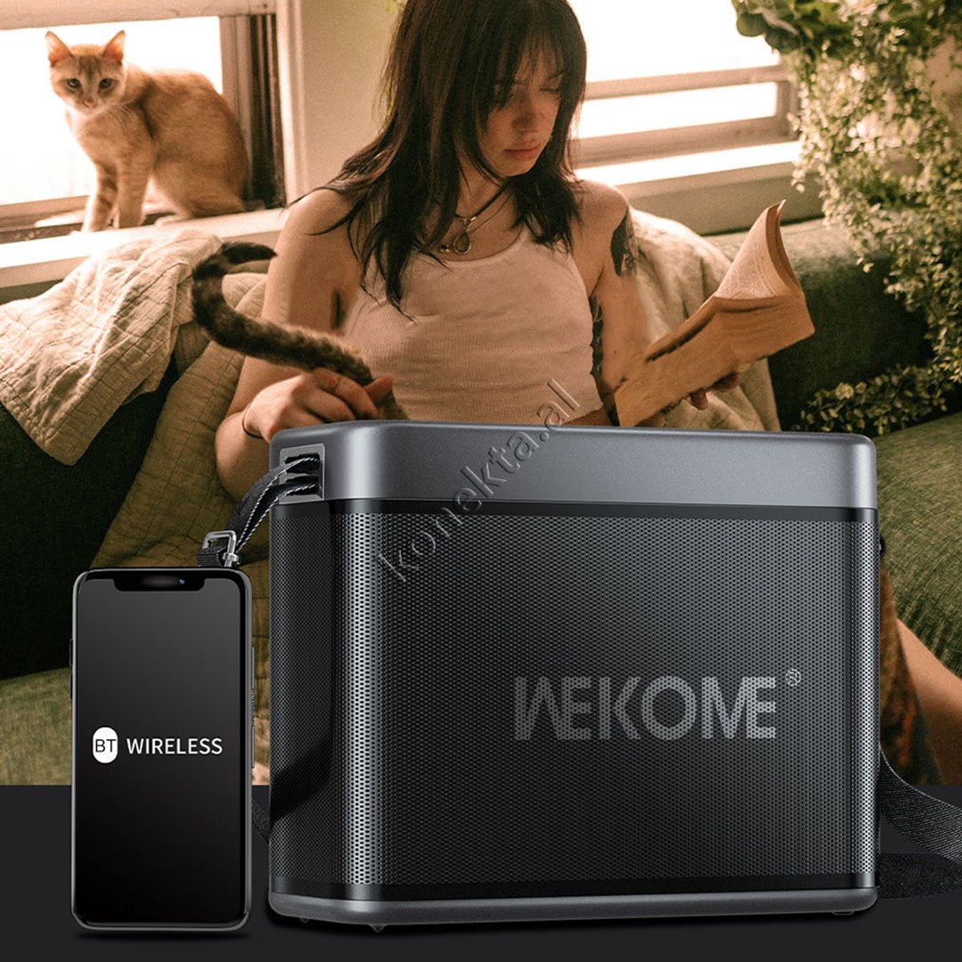 WK Bluetooth Speaker, 120W, Super Bass, With Two Microphones, Audio Port 6.5mm - Thumbnail 5
