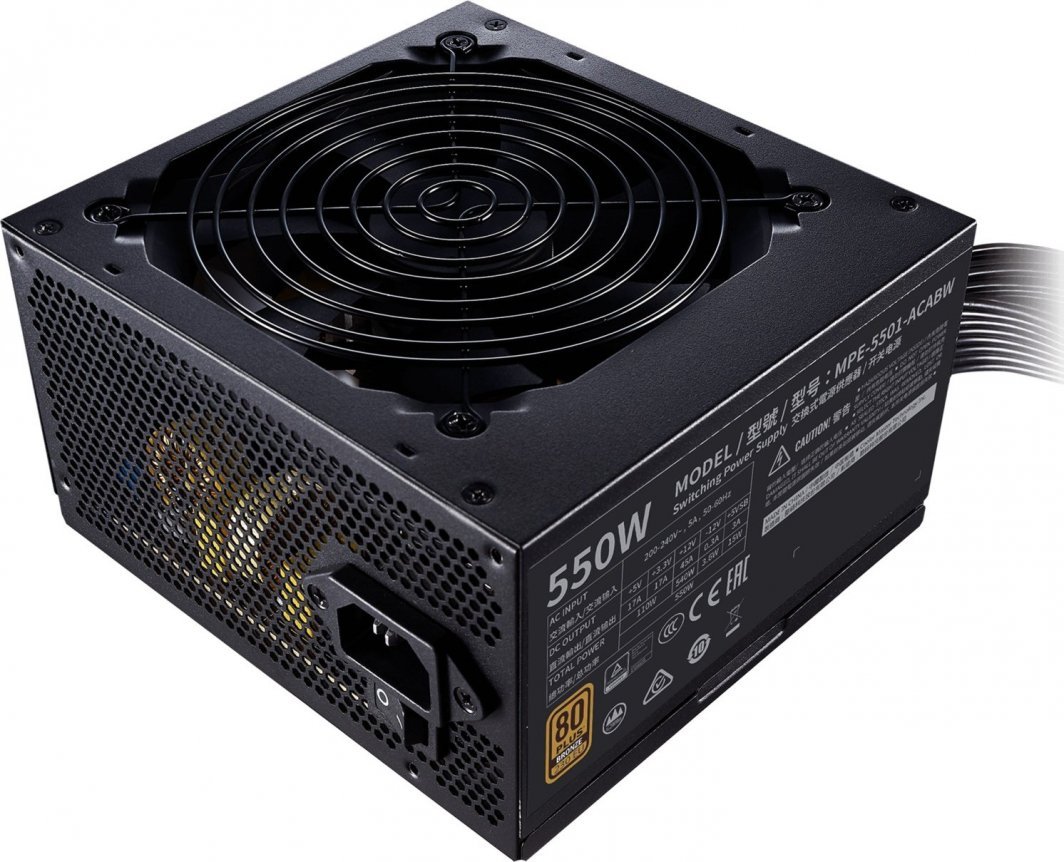 Cooler Master MWE Bronze V2 MPE-5501-ACABW-BEU ATX, 550W Power Supply - Thumbnail 3