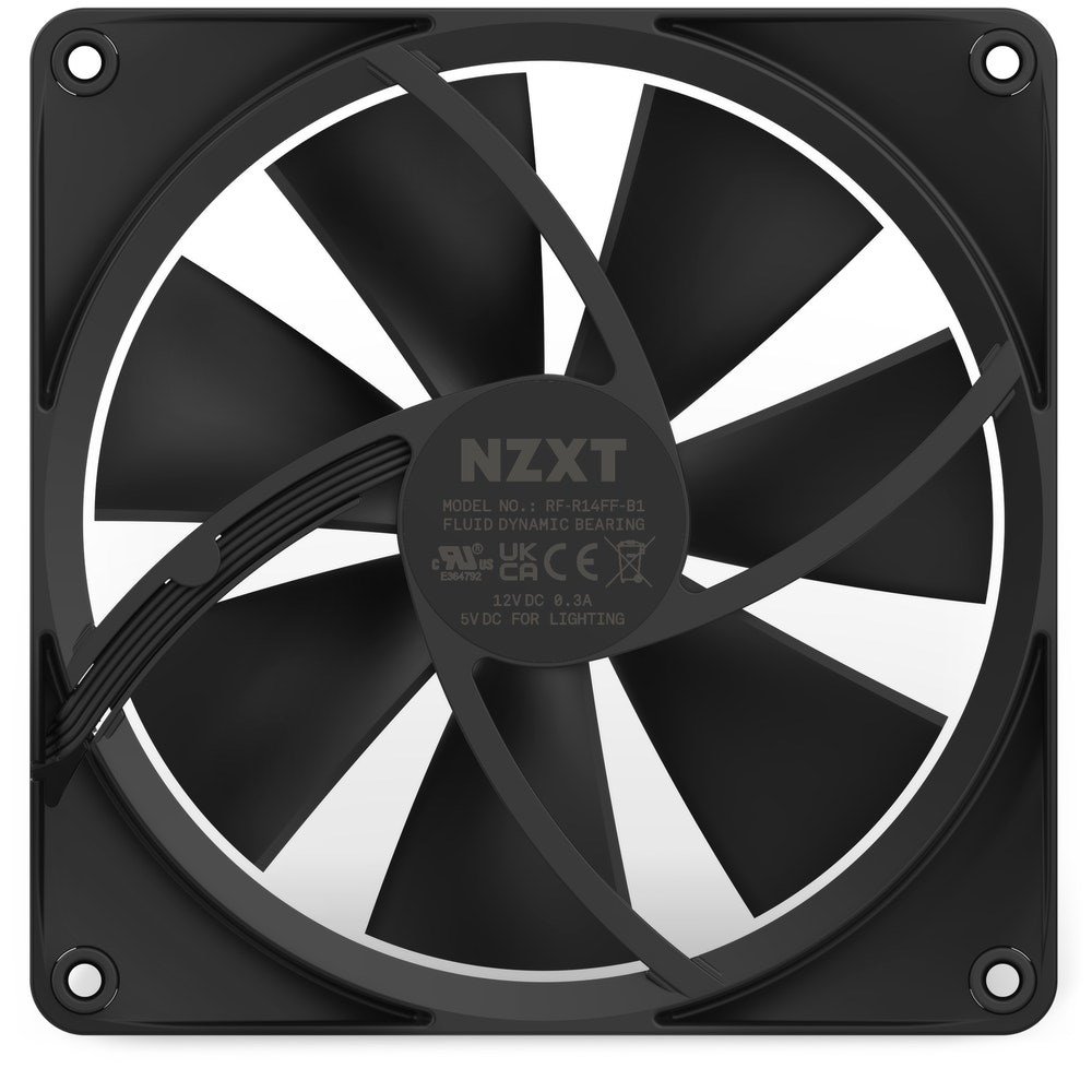 NZXT F140 RGB Fan, 14 cm, Black - Image 1