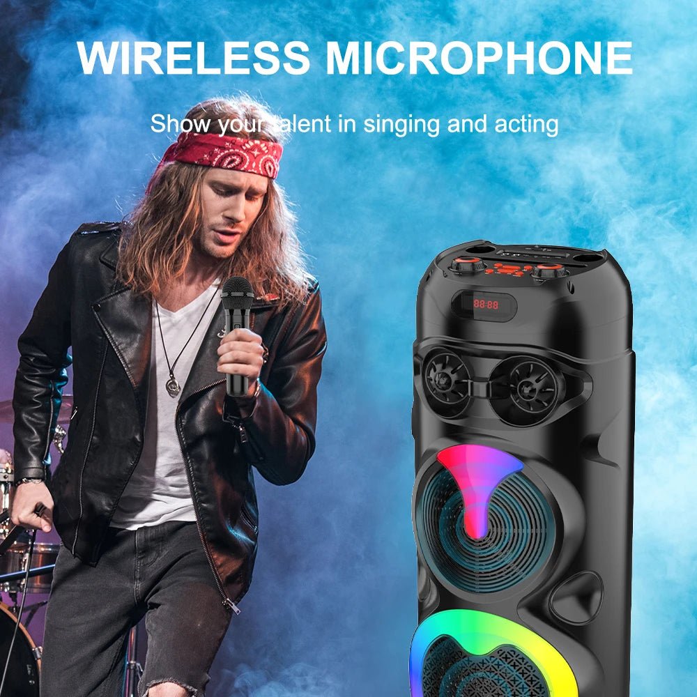 Sing-E ZQS8309 Speaker, 60W, 3x8" Subwoofer, Wireless Microphone - Thumbnail 6