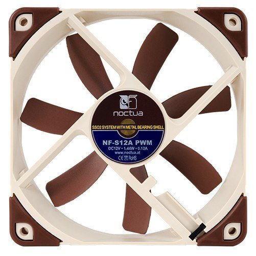 Noctua NF-S12A PWM Fan, 12 cm, Brown - Thumbnail 4