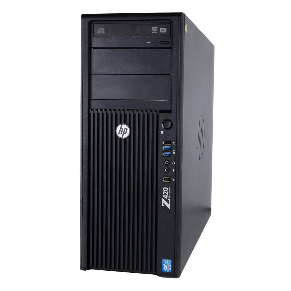 HP Z420 Workstation, Xeon E5-1650, 16 GB RAM, 128 GB SSD, 1 GB NVIDIA Quadro K600, Used - Image 1