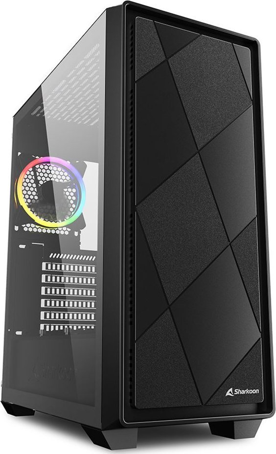 Sharkoon VS8 RGB Case, Black, Midi Tower - Image 1