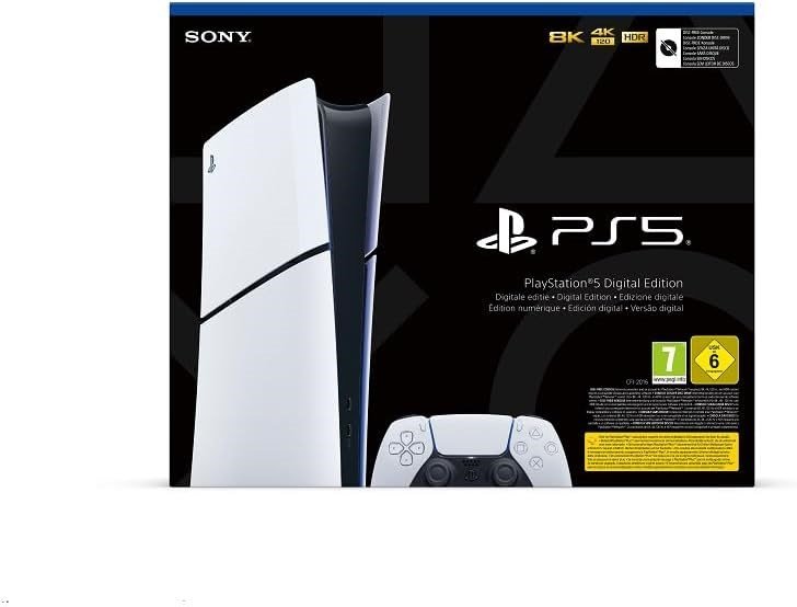 Sony PlayStation 5 Digital Slim Edition Console, 1TB SSD, Wi-Fi, Black/White - Thumbnail 3