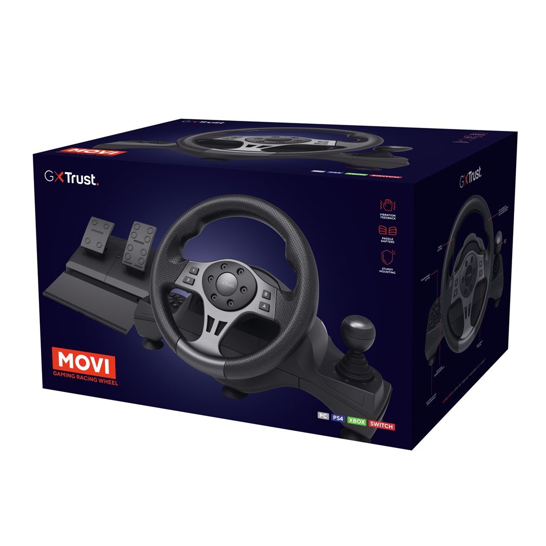 Trust GXT 289 Movi Racing Wheel, Black - Thumbnail 8