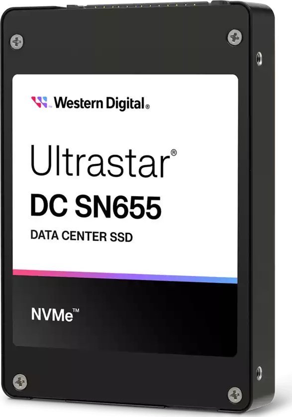 WD Ultrastar DC SN655 SSD, 15.4TB, U.3, PCI-E x4 Gen 4 NVMe, 6800MB/s, Black - Thumbnail 2