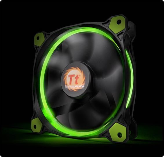 Thermaltake Riing LED Fan, 120 mm, Green - Thumbnail 6