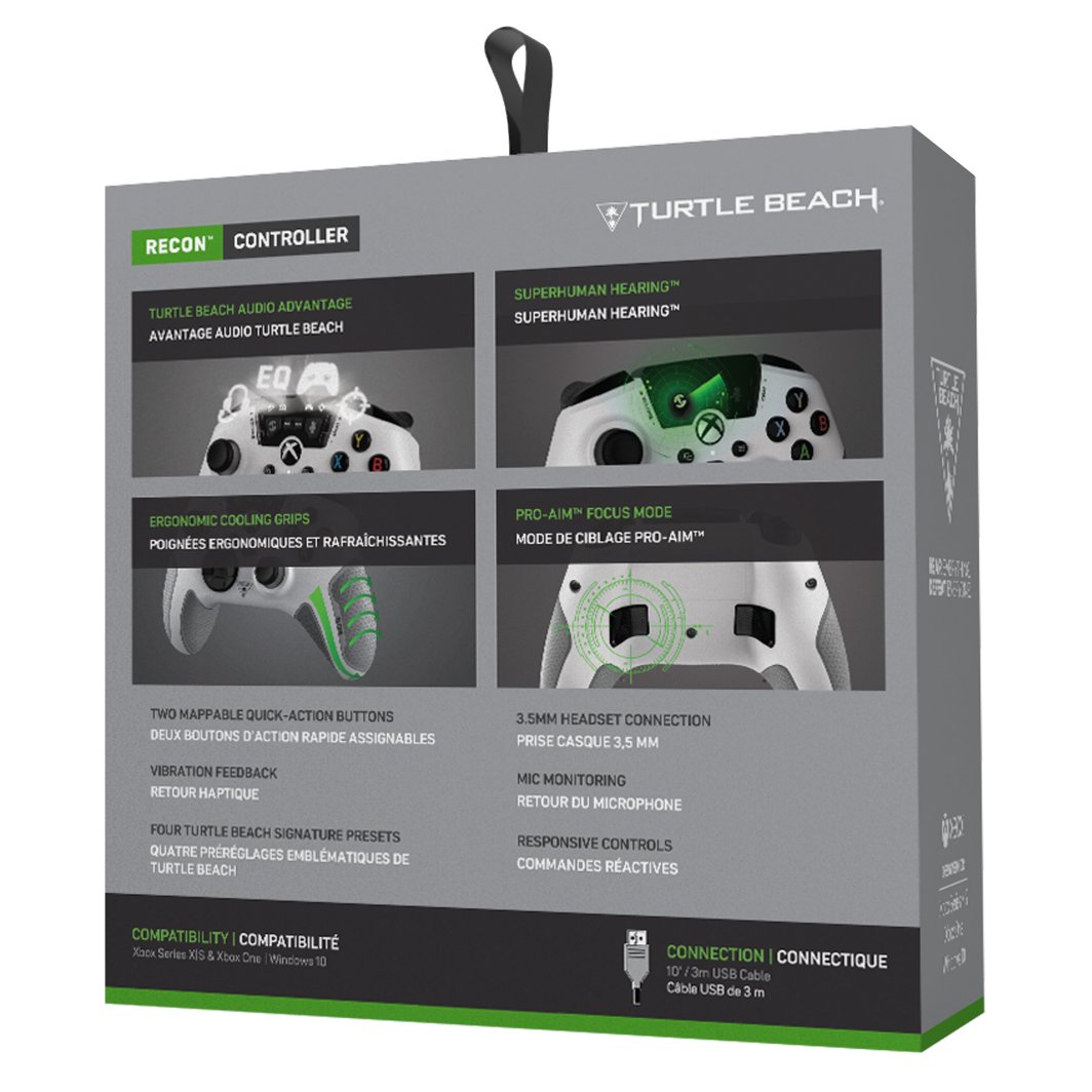 Turtle Beach Recon Xbox Controller, Wired, White - Thumbnail 10
