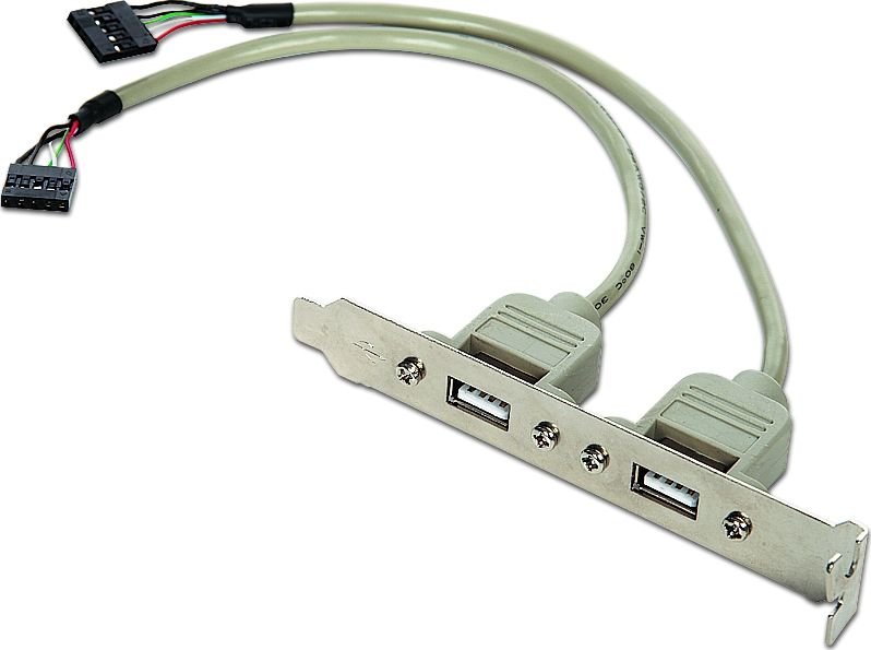 Gembird Dual USB-A Expansion Card, 0.15m, Grey - Image 1