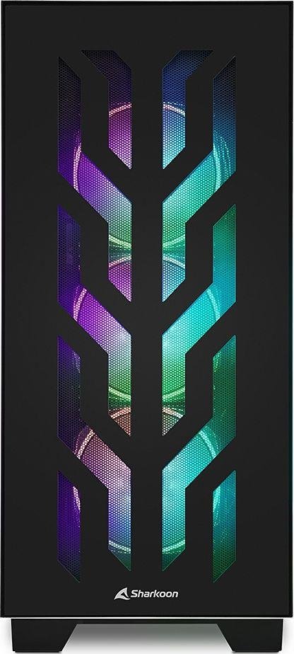 Sharkoon Elite Shark CA300T ARGB Case, Black, Full Tower - Thumbnail 2