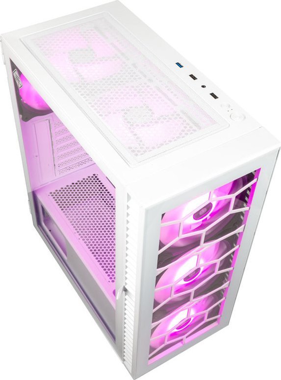 Kolink Observatory HF Glass ARGB Case, White, Midi Tower - Thumbnail 2