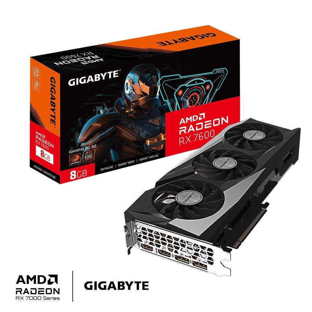 Gigabyte Radeon RX 7600 Gaming OC 8GB GDDR6 Graphics Card - Thumbnail 2