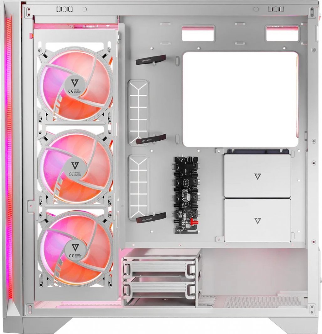 Modecom Volcano Expanse S Apex ARGB Case, White, Midi Tower - Thumbnail 10