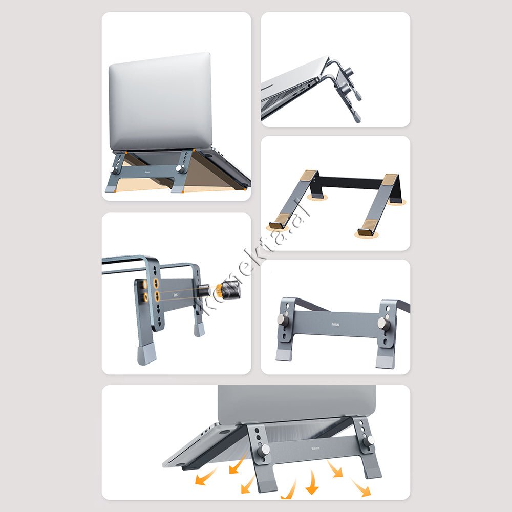 Baseus Laptop Holder, Universal, Up to 17 Inch - Thumbnail 19