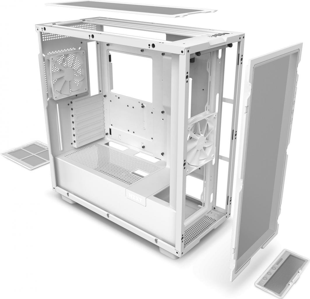 NZXT H7 Flow Case, White - Thumbnail 5