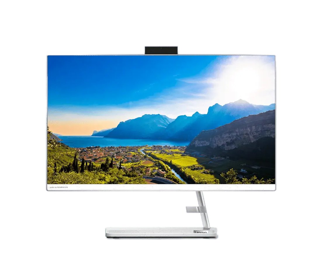 Lenovo IdeaCentre 3 27ALC6 Desktop, 27" FHD, 16GB RAM, 1 TB SSD, AMD Ryzen 5 7530U, White - Image 1