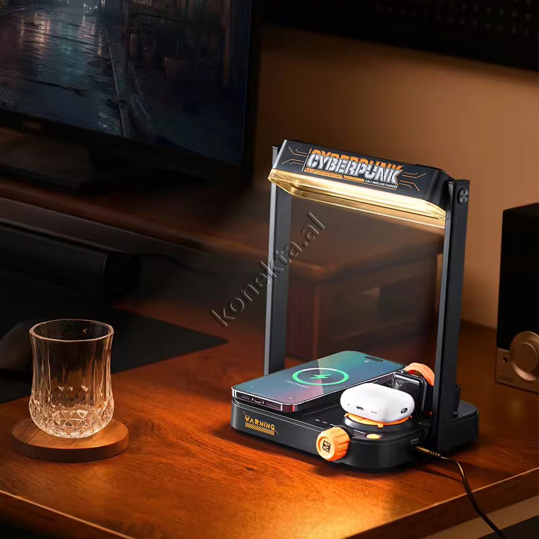Cyberpunk Wireless Charger, Black - Thumbnail 2