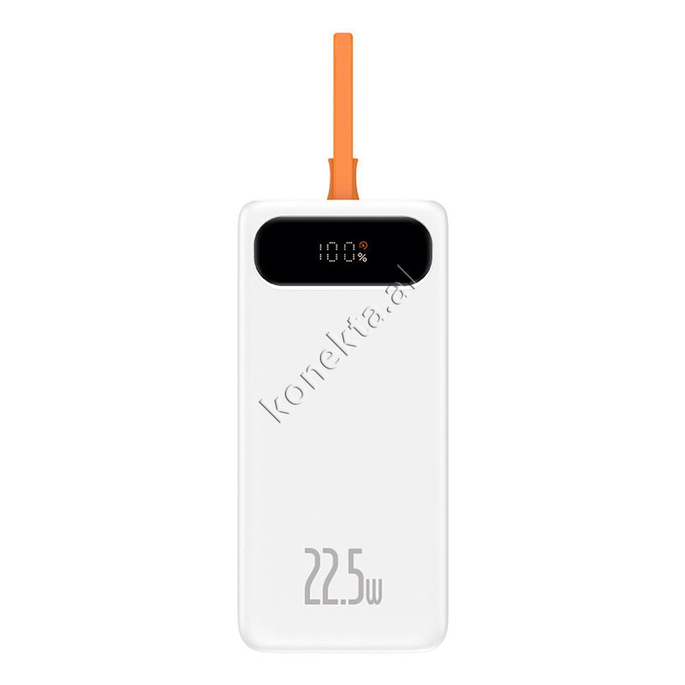 Baseus Battery, 10000mAh & 20000mAh, Black / White, 2 Ports and 1 Type-C Cable - Thumbnail 3