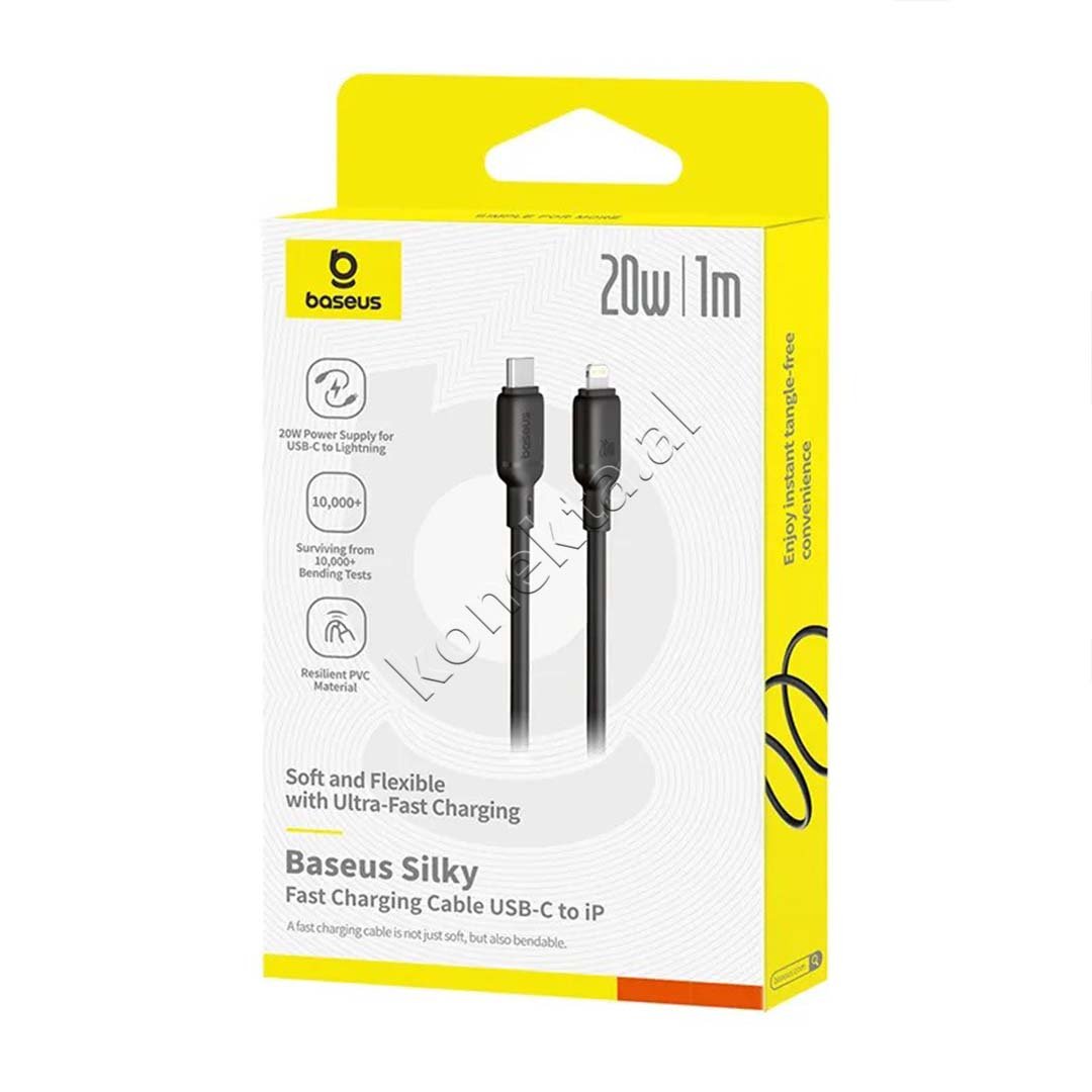 Baseus Silky Type-C to Lightning Charging Cable, 20W, 1M - Thumbnail 5