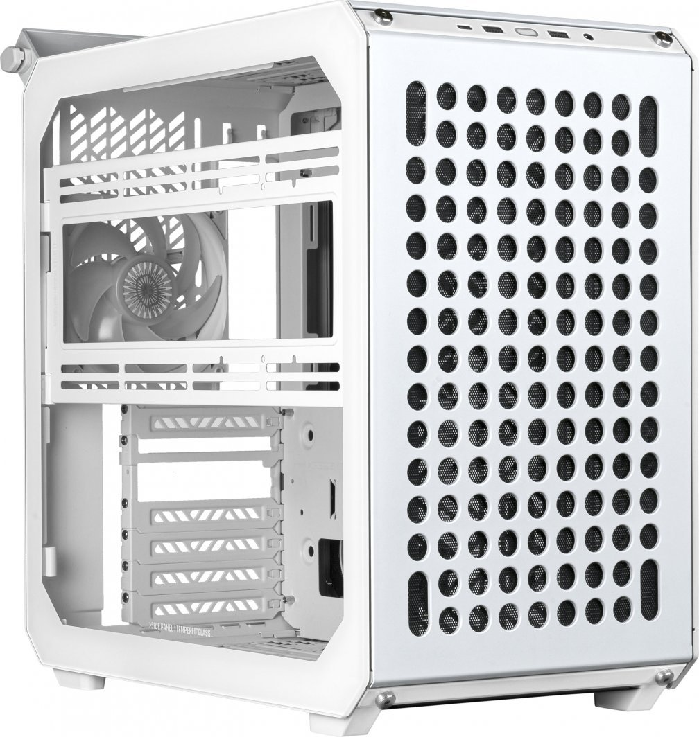 Cooler Master Qube 500 Flatpack Case, White, Midi Tower - Thumbnail 6