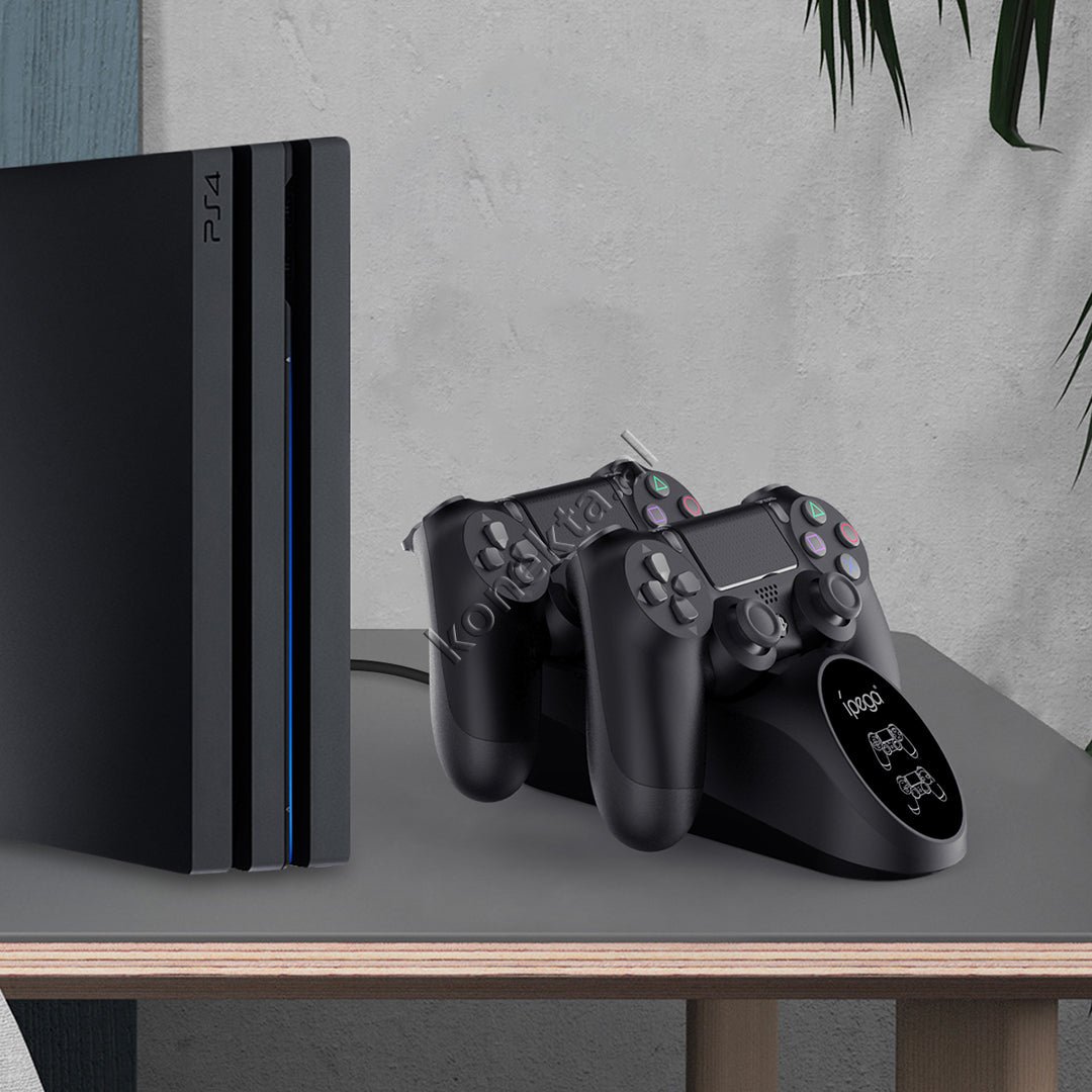 ipega PS4 Controller Charging Dock, Black - Thumbnail 8