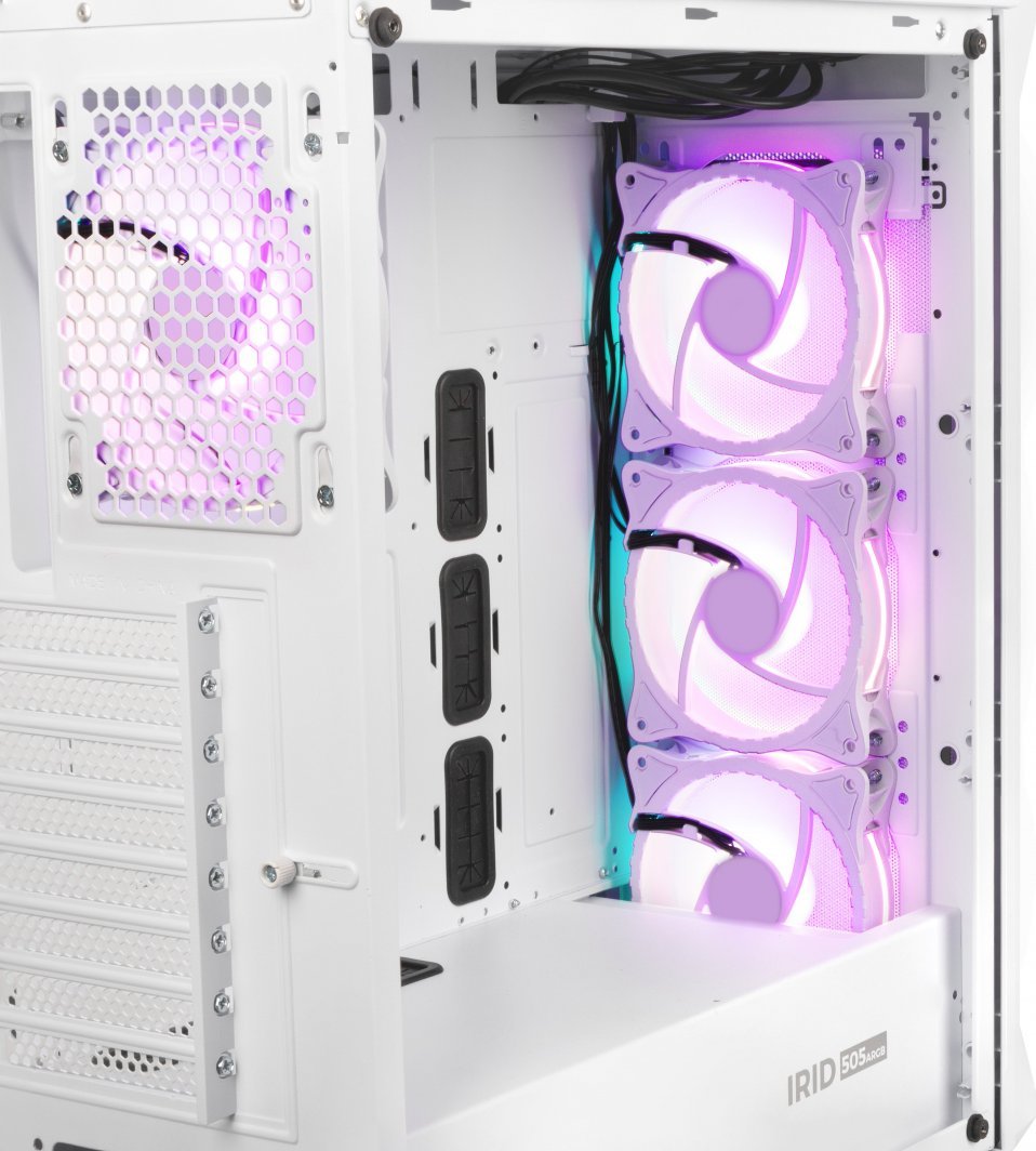 Genesis Irid 505 ARGB Computer Case, White - Thumbnail 5