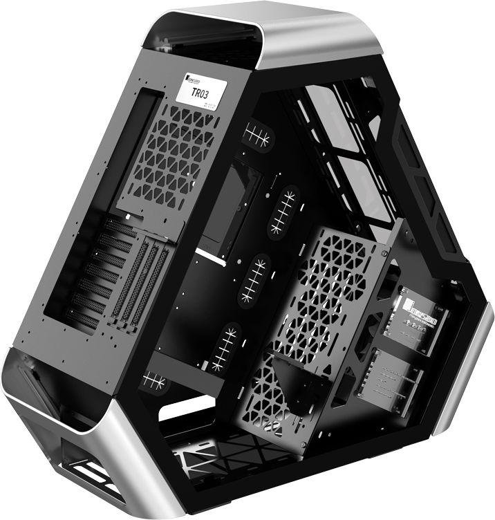Jonsbo TR03-G Case, Silver, Midi Tower - Thumbnail 2