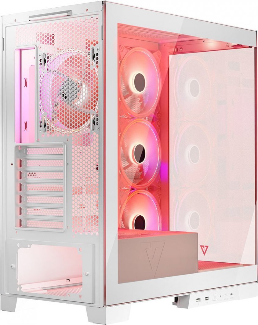 Modecom Volcano Space Apex ARGB Case, White, Midi Tower - Thumbnail 8